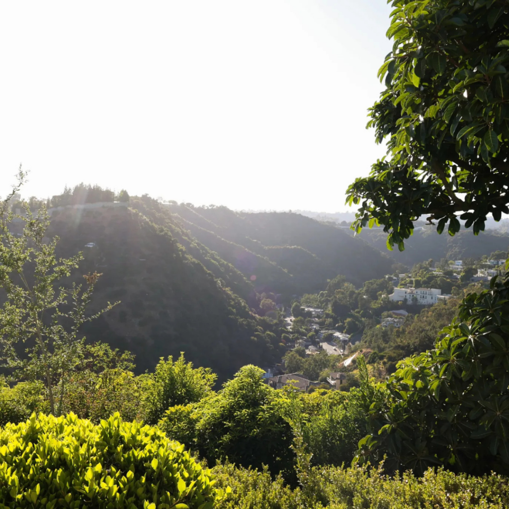 Scenic hillside views from the Bruce Springsteen Estate, offering a private and tranquil event setting